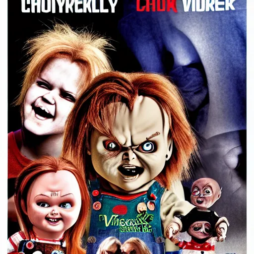 Prompt: Chucky versus Nuns movie poster