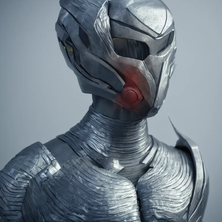 Prompt: hyperrealistic 3 d render of a colorful bust of knight with futuristic fashion elements created by ludvig holmen, brilliantly colored, kingdoms of ether, octane render, 3 d animated, unreal engine 5, volumetric lighting, hdr, cinematic atmosphere, smooth surface, 8 k