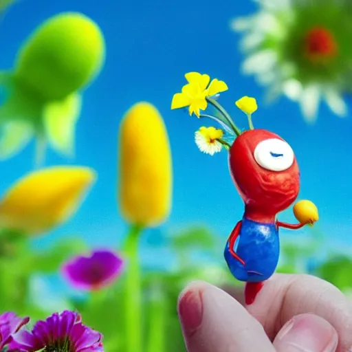 Prompt: “a Pikmin game, SNES style, photo, still, E3 reveal, highly detailed”