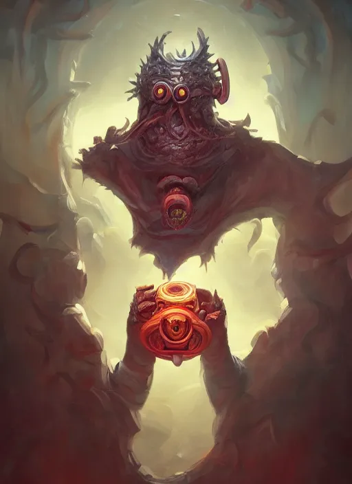 Prompt: fantasy painting of a dnd beholder, portrait, oil painting, artstation, unreal 5, hd, artgerm, dnd, rpg