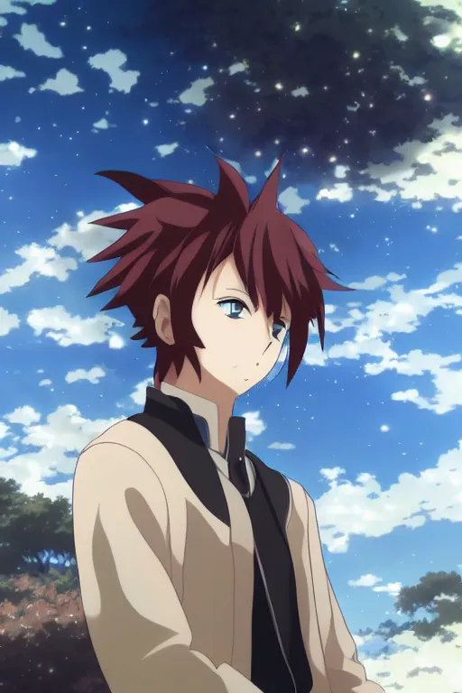 Image similar to a portrait of a character in a scenic environment by ufotable