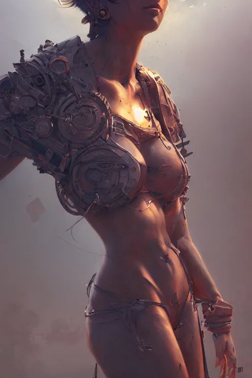 Prompt: goddess of the junkyard, highly detailed, digital painting, artstation, concept art, smooth, sharp focus, illustration, unreal engine 5, 8 k, art by artgerm and greg rutkowski and edgar maxence