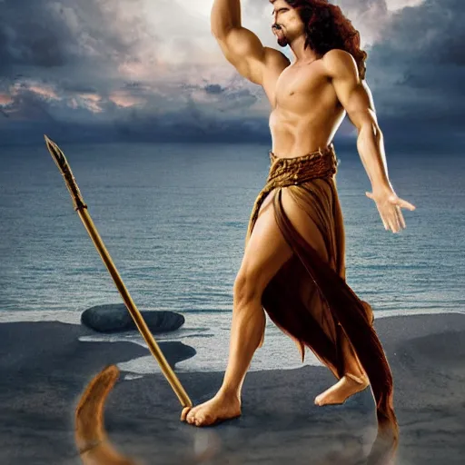 Prompt: hercules megara cinematographic photoshoot oil style ultra realistic