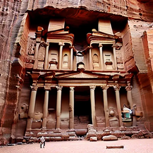 Prompt: the temple of petra