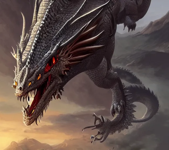 Image similar to dragon,epic,cinematic, fantasy art, concept art, photorealistic, highly detailed,