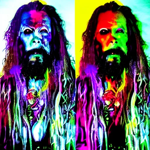 Prompt: rob zombie psychedelic nightmare