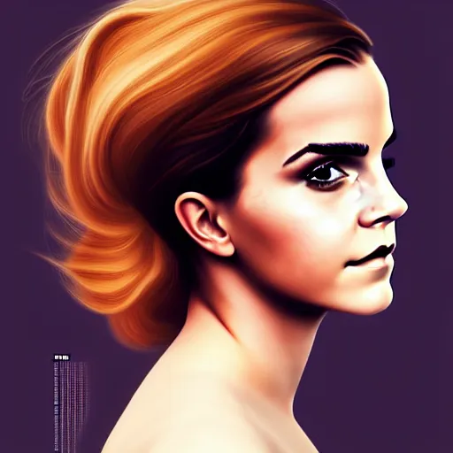 Prompt: portrait of a curvy Emma Watson with a bundt bundt pan face, digital art, 8k, trending on artstation