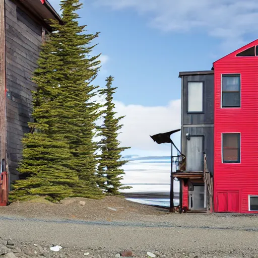 Image similar to avant - garde residential property in nome, alaska.