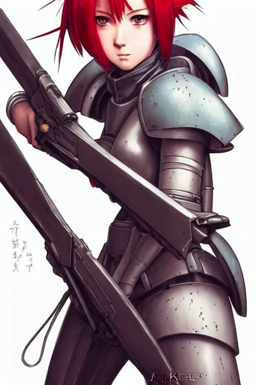 Image similar to portrait of Anime sister of battle, Warhammer 40000, cute-fine-face, red-short-hair pretty face, realistic shaded Perfect face, fine details. Anime. realistic shaded lighting by Ilya Kuvshinov katsuhiro otomo ghost-in-the-shell, magali villeneuve, artgerm, rutkowski, WLOP Jeremy Lipkin and Giuseppe Dangelico Pino and Michael Garmash and Rob Rey