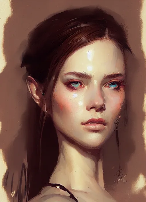 Prompt: a portrait of a pretty young lady by greg rutkowski