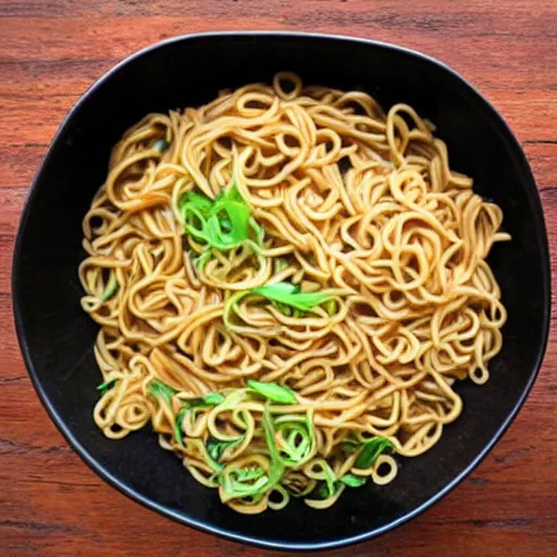 Image similar to noodles in styrofoam bowl,