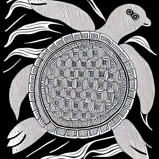 Prompt: turtle duck hybrid, black ink on paper, trending on artstation, beautiful, intricate, detailed