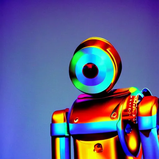 Image similar to optical illusion of robot, full colors hd