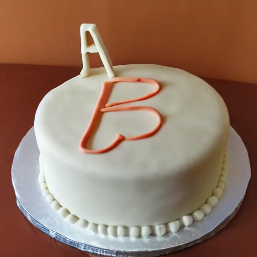 Image similar to a cake with the letter s