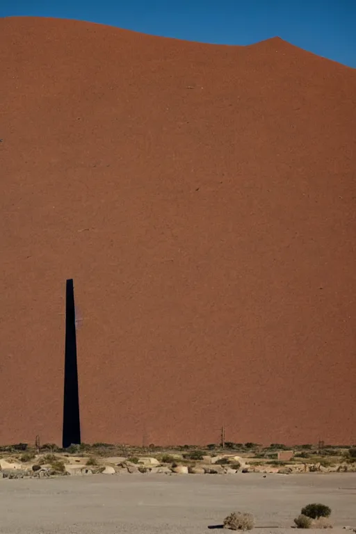 Prompt: brutalist monolith in the atacama desert.