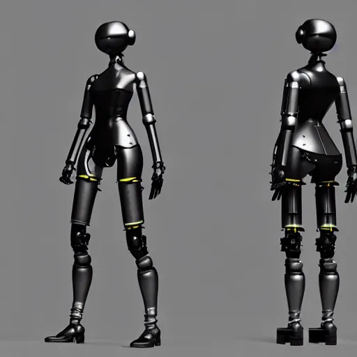 Image similar to professional engineering CAD exploded view of a realistic female android companion modeled after 2B nier automata, solidworks, catia, autodesk inventor, unreal engine, gynoid cad design inspired by Masamune Shirow and Boston Dynamics and Ross Tran and WLOP, product showcase, octane render 4k