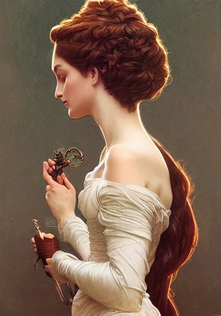 Image similar to sansa - furry, intricate, elegant, highly detailed, digital painting, artstation, concept art, smooth, sharp focus, illustration, art by artgerm and greg rutkowski and alphonse mucha and william - adolphe bouguereau