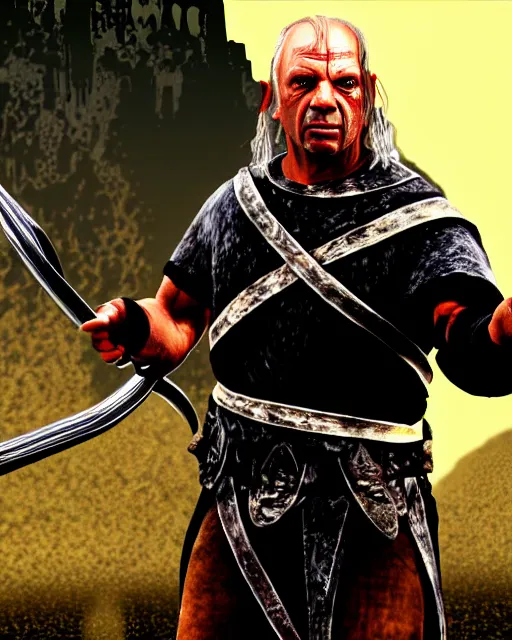 Image similar to Uruk Hai from Lord of the rings in GTA V loading screen, GTA V Cover art by Stephen Bliss, boxart, loading screen,