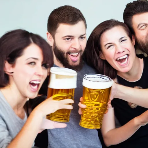 Image similar to people drinking beer, having fun