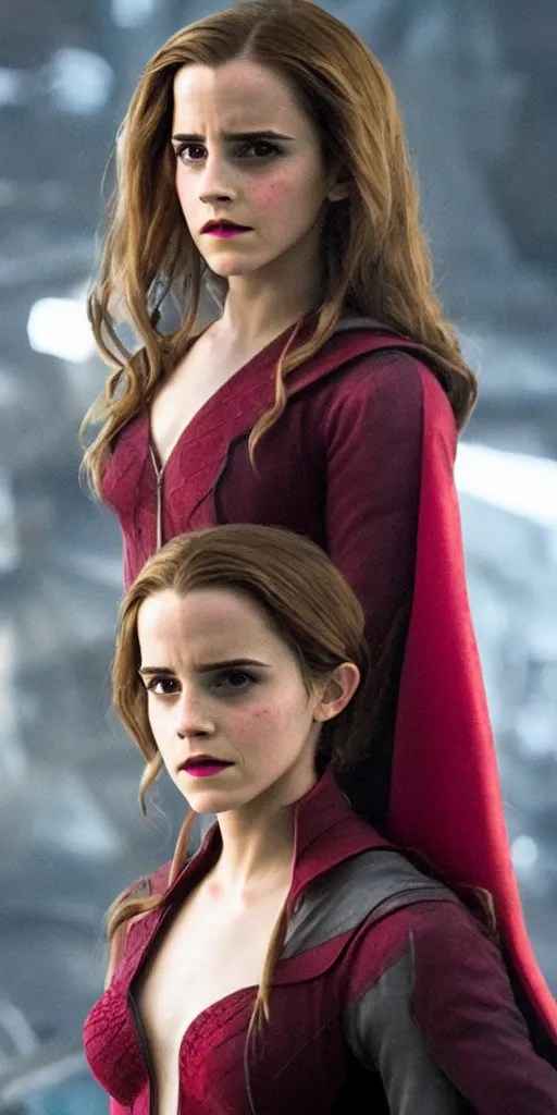 Image similar to Still of Emma Watson as Scarlett Witch