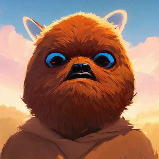 Image similar to face icon stylized minimalist ewoks, loftis, cory behance hd by jesper ejsing, by rhads, makoto shinkai and lois van baarle, ilya kuvshinov, rossdraws global illumination