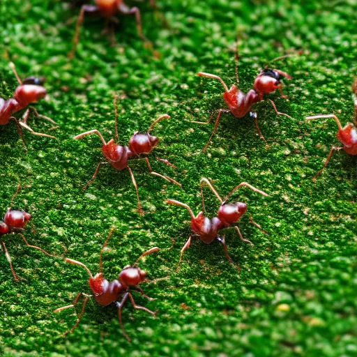 Image similar to macro photo of ants herding their tiny elephants