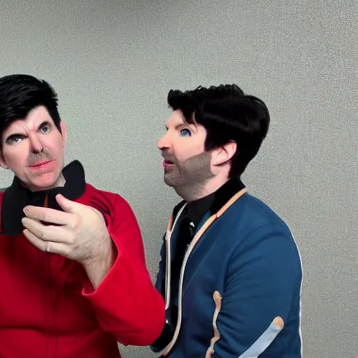 Prompt: behind the scenes of a captain disillusion video