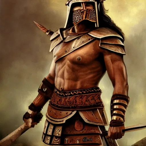 Prompt: portrait of a spartan warrior, sharp image, detailed