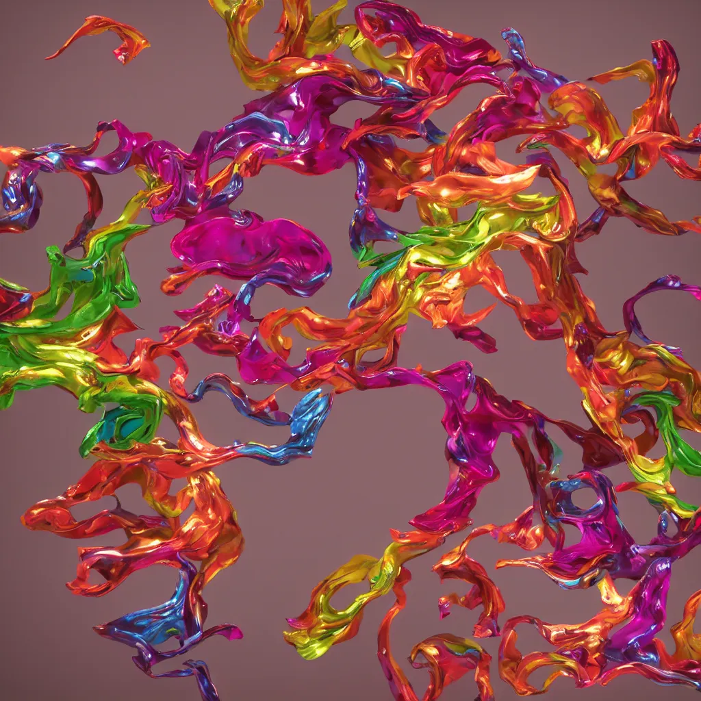 Image similar to painful pleasures by lynda benglis, octane render, colorful, 4 k, 8 k