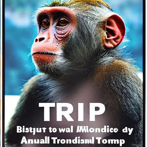 Image similar to a monkey in a style of donald trump