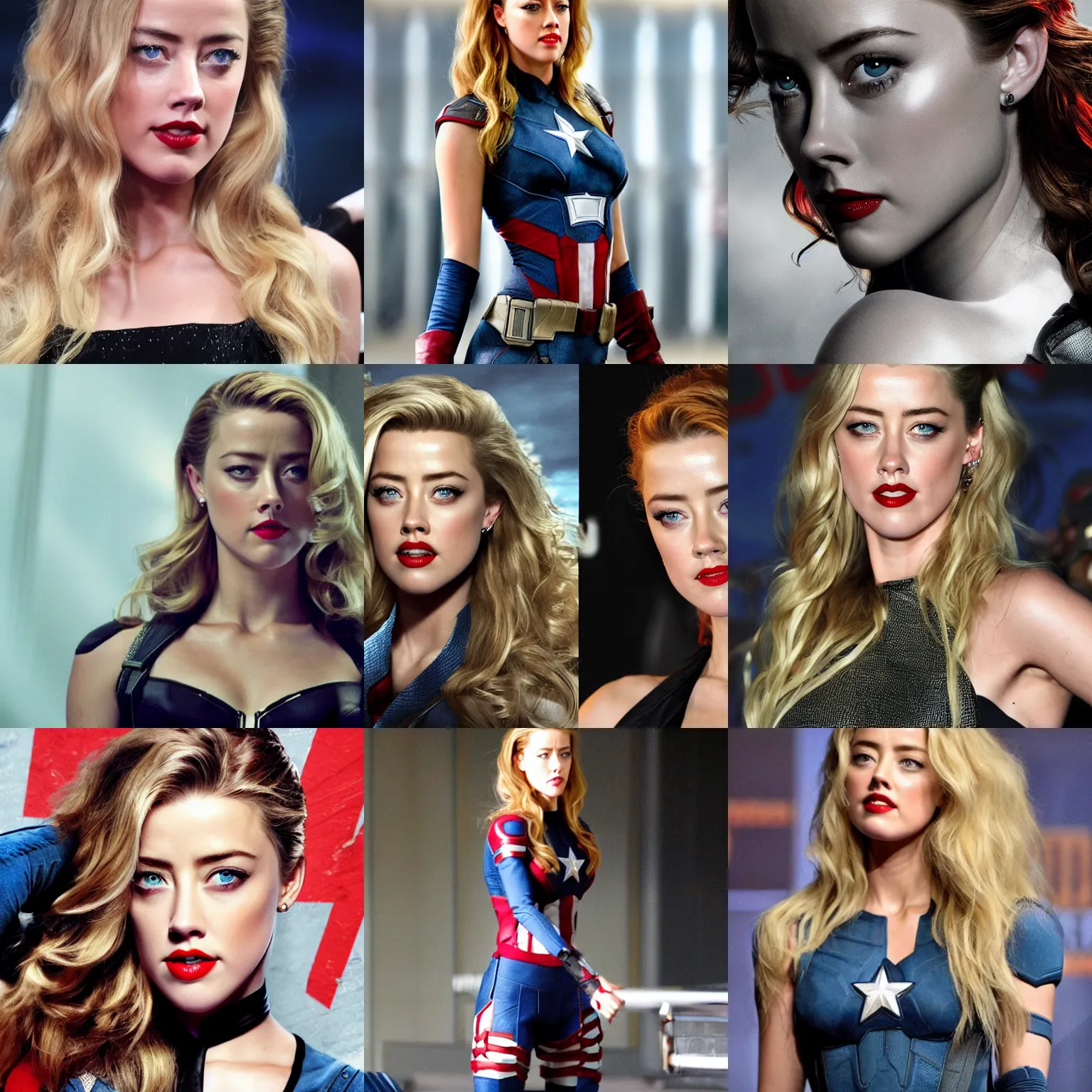 Prompt: amber heard as Captain America