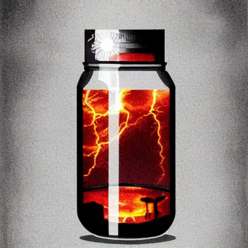 Image similar to a lightning storm in a jar