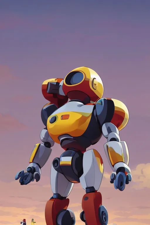 Image similar to metabots medabots medarotto medarot robot minimalist comics, behance hd by jesper ejsing, by rhads, makoto shinkai and lois van baarle, ilya kuvshinov, rossdraws global illumination ray tracing hdr radiating a glowing aura