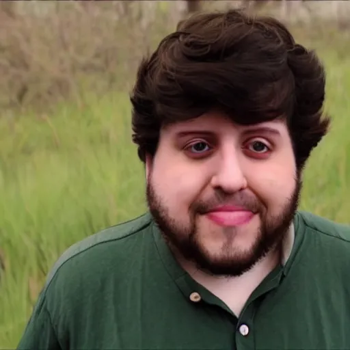 Prompt: youtuber Jontron goes on safari