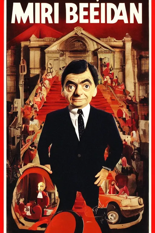 Image similar to criterion collection cover art for the film Mr. Bean\'s Holiday