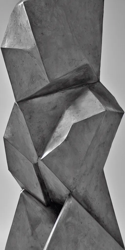 Prompt: a highly detailed brutalist ( ( angular sculpture of a sharp angular ) ) beautiful human body, aggressive, angles, sharp lines, faceted