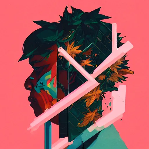 Image similar to profile picture by sachin teng x ofwgkta, weed, marijuana, organic painting, hard edges, masterpiece, smoke, asymmetrical, matte paint, energetic