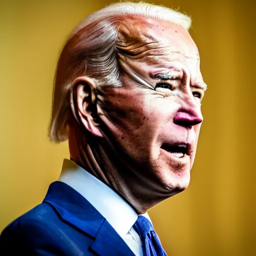 Image similar to a photo of joe biden with emo hair, high quality xf iq 4, f / 1. 4, iso 2 0 0, 1 / 1 6 0 s, 8 k, raw