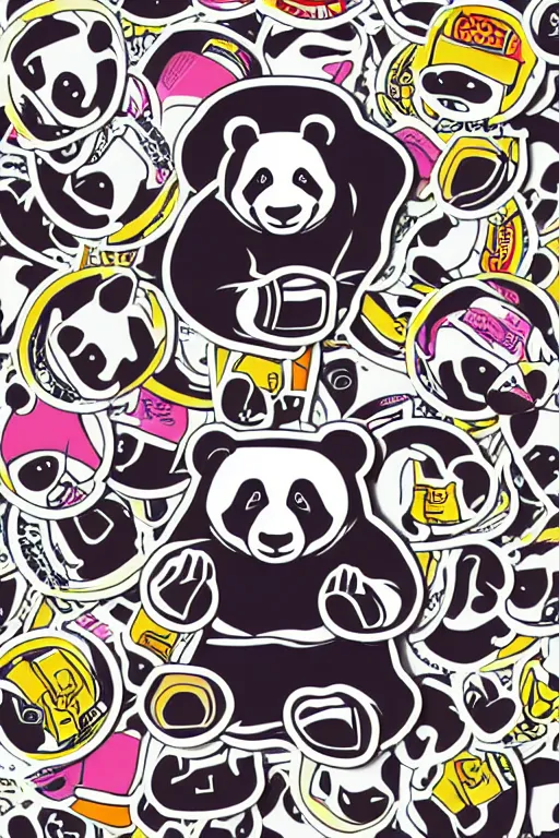 Prompt: Portrait of a panda as a wrestler, sticker, colorful, illustration, highly detailed, simple, smooth and clean vector curves, no jagged lines, vector art, smooth