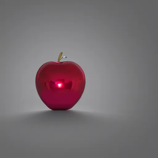 Image similar to An apple made of ruby crystal, stunning 8k octane render, gigapixel, cinema4D.