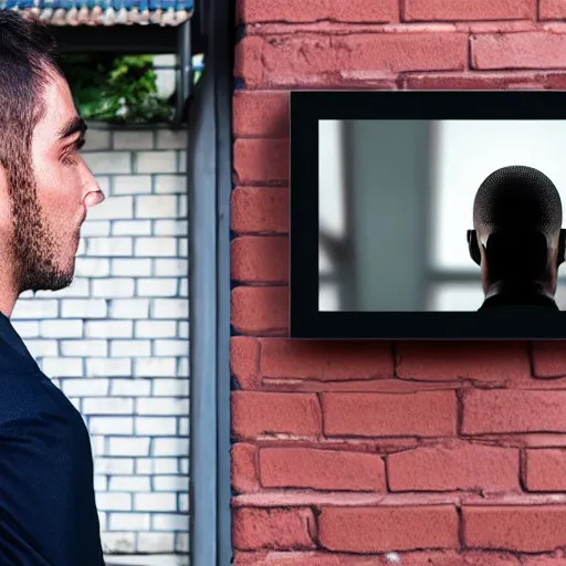 Prompt: a man with a police man with a security camera for a head, detailed, realistic