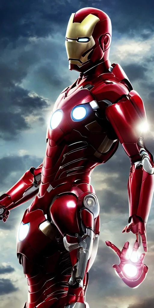 Image similar to keanu reeves as ironman, phone wallpaper, epic scene