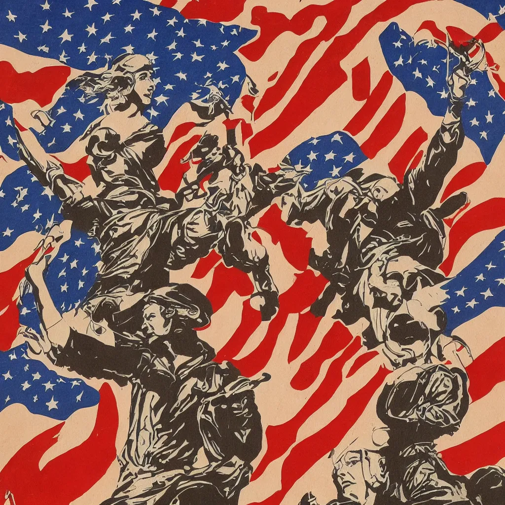 Image similar to global themonuclear war, Americana, Art deco