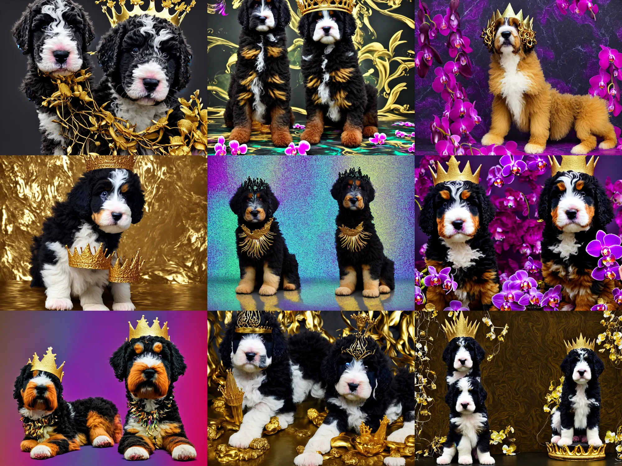 Bernedoodle Puppy - Diamond Paintings 