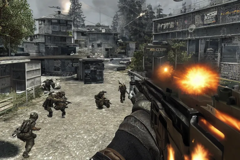 Image similar to screenshot of Call of Duty as a Game Boy Advance game