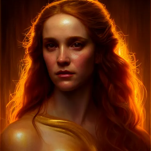 Image similar to majestic gracious regal seductive aphrodite portrait, ancient greece, atmospheric lighting, painted, intricate, volumetric lighting, beautiful, rich deep colours masterpiece, golden hour, sharp focus, ultra detailed, by leesha hannigan, ross tran, thierry doizon, kai carpenter, ignacio fernandez rios