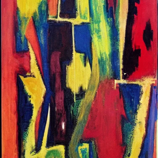 Prompt: existential crisis, abstract art, 1968