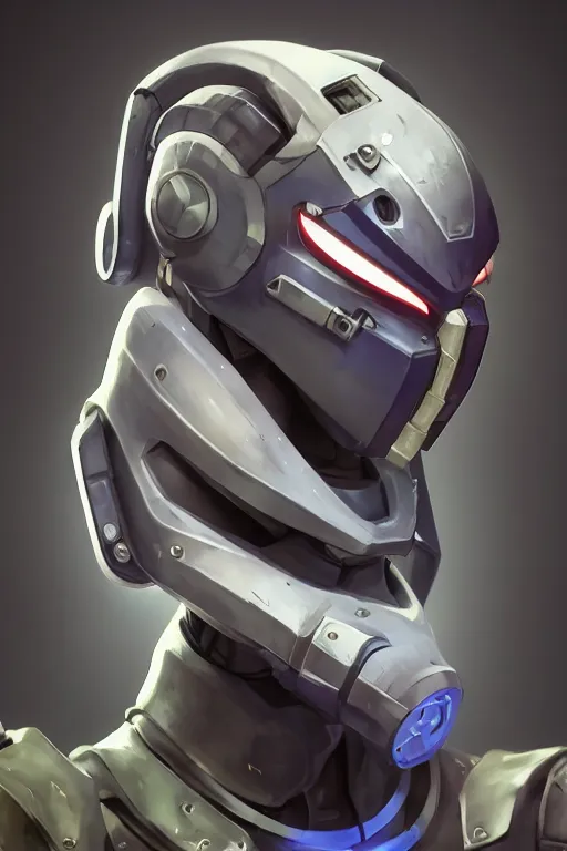 Image similar to epic mask helmet robot ninja portrait stylized as fornite style game design fanart by concept artist gervasio canda, behance hd by jesper ejsing, by rhads, makoto shinkai and lois van baarle, ilya kuvshinov, rossdraws global illumination radiating a glowing aura global illumination ray tracing hdr render in unreal engine 5