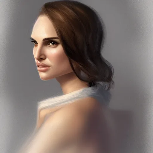 Prompt: portrait of natalie portman by charlie bowater