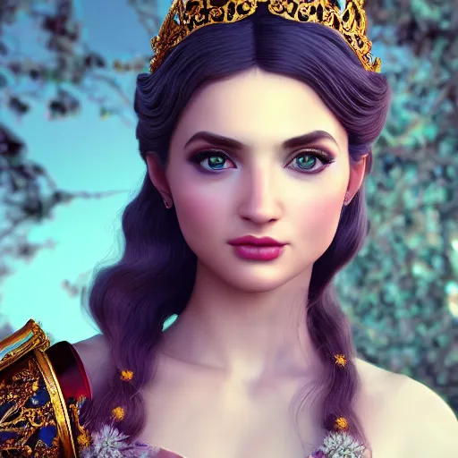 Image similar to wonderful princess of beauty with fair skin, ornate 8 k gorgeous intricate detailed, accent lighting, dramatic light, octane render